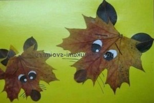 Дитячі аплікації з осіннього листя