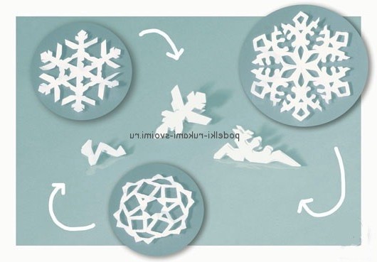 схеми для вирізання красивих сніжинок
