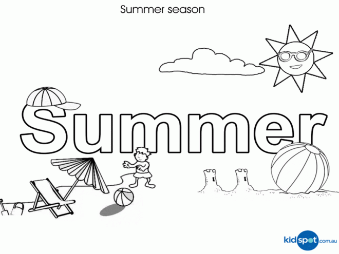Розмальовки літо для дітей. Безкоштовно скачати літні розмальовки.